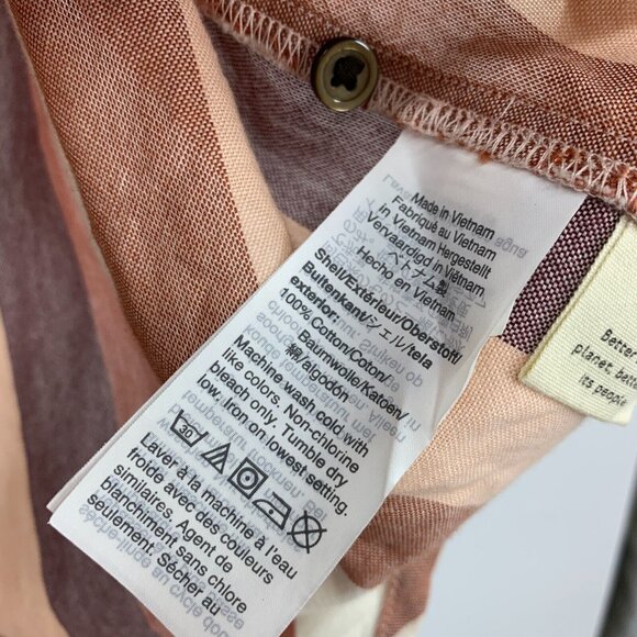 Madewell Top Courier Back Button Shirt Munson Stripe Oversized - Picture 9 of 12